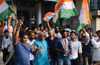 Congress workers in city celebrate after Yeddyurappa�s resignation